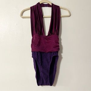 Vintage Oscar De La Renta One Piece Halter Swimsuit Women’s Size Medium